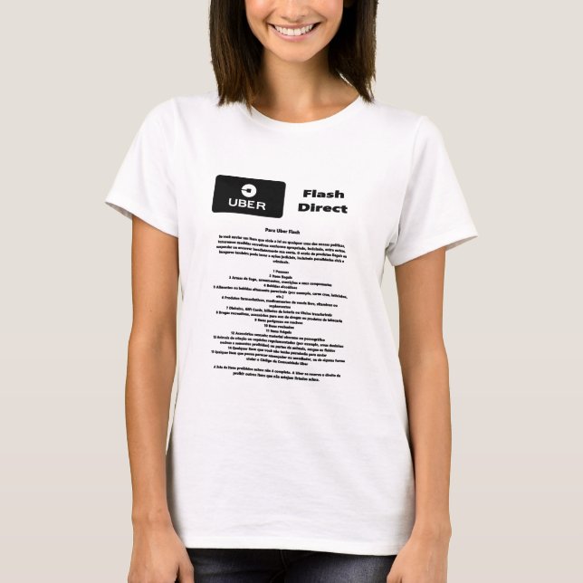Camiseta Uber Flash Direct Diretrizes (Frente)