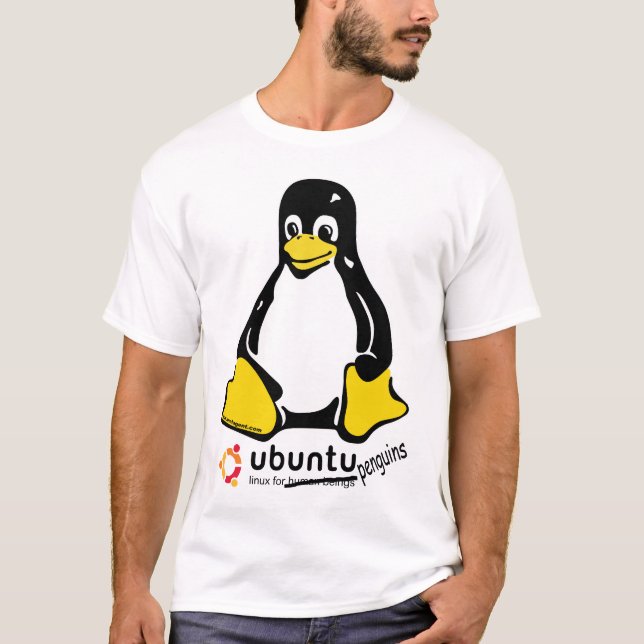 Camiseta Ubuntu-Linux para pinguins (Frente)