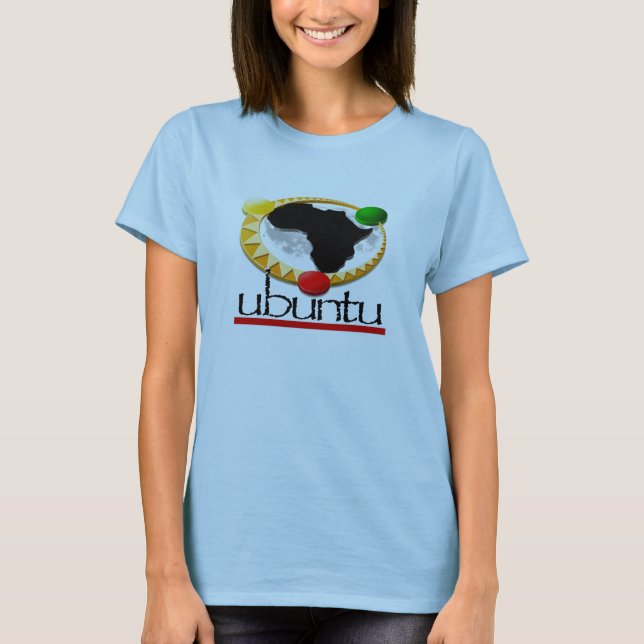 Camiseta Ubuntu T da mulher (Frente)