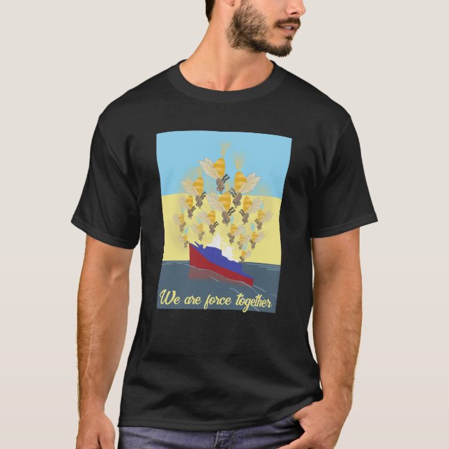 Camiseta Ucrânia "amarelo azul" colorido (Frente)