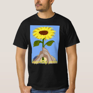 Camiseta Ucrânia "amarelo azul" paz girassol colorido