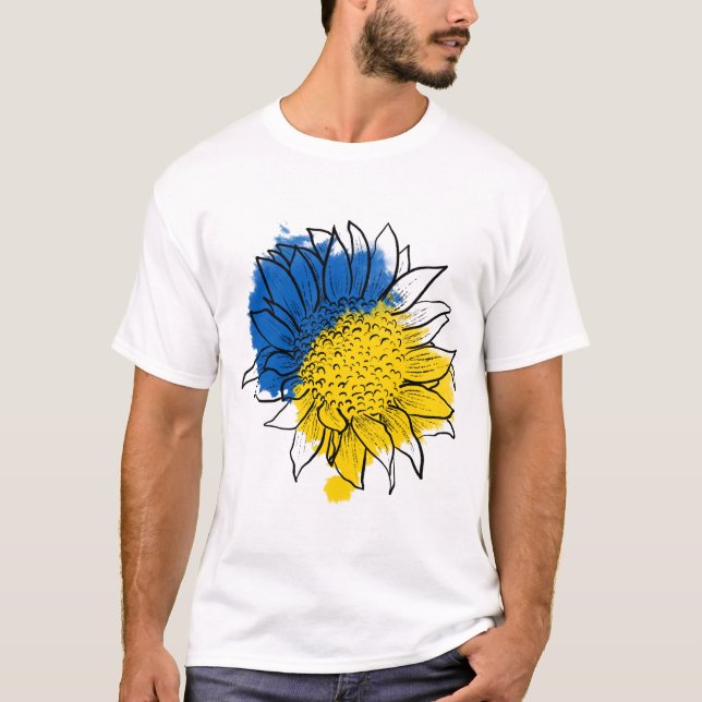 Camiseta Ucrânia apoia Sunflower (Frente)