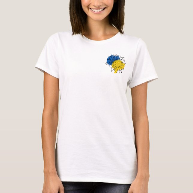 Camiseta Ucrânia apoia Sunflower (Frente)