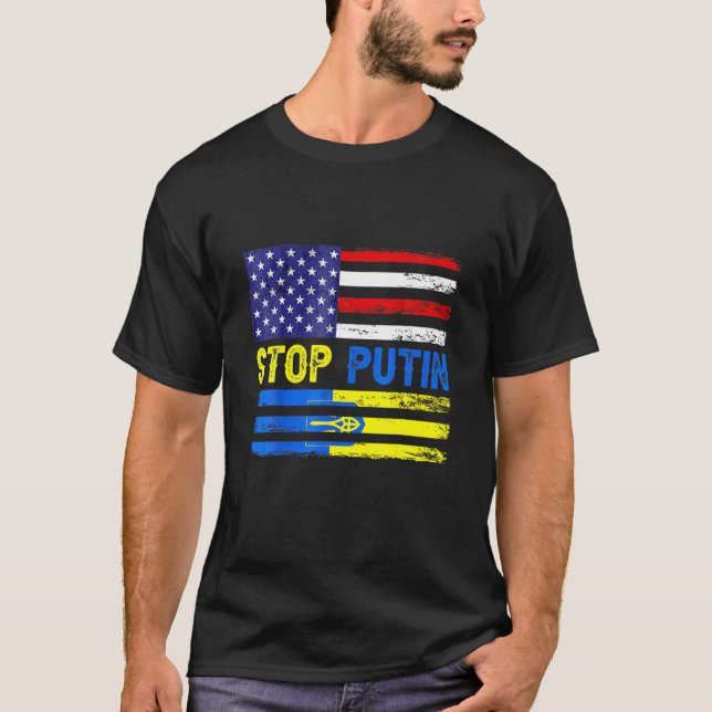 Camiseta Ucrânia Bandeira Amizade de Apoio Ucraniano Paz Vi (Frente)