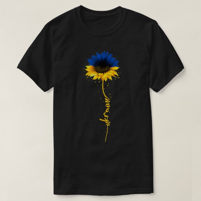 Camiseta Ucrânia: Bandeira De Girassol Na Ucrânia (Frente do Design)