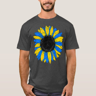 Camiseta Ucrânia Bandeira Girassol Bandeira Ucraniana Vinta