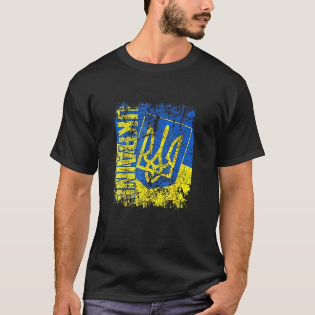Camiseta Ucrânia Bandeira O Amor Ucraniano Orgulha-Se De Se (Frente)