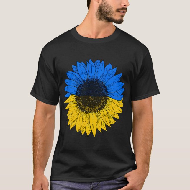 Camiseta Ucrânia Bandeira Sunflower Ucraniano (Frente)