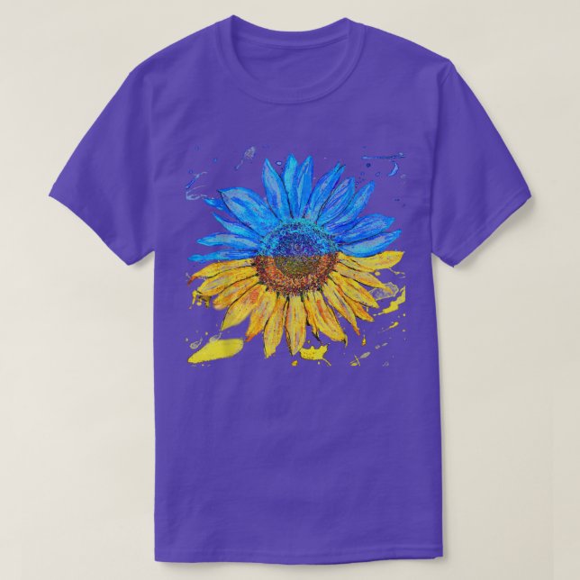 Camiseta Ucrânia Bandeira Sunflower Vintage Apoio ucraniano (Frente do Design)