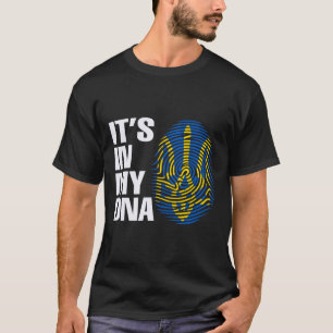 Camiseta Ucrânia Bandeira Ucraniana Brasão de Armas DNA da