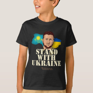 Camiseta Ucrânia Cazaquistão Volodymyr Zelensky Apoie U