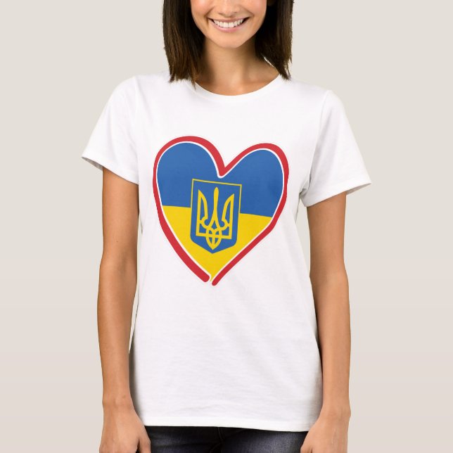 Camiseta Ucrânia-Coração (Frente)