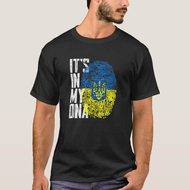 Camiseta Ucrânia Está no meu DNA (Frente)
