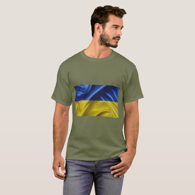 Camiseta Ucrânia Flag Colors T-Shirt (Frente Completa)