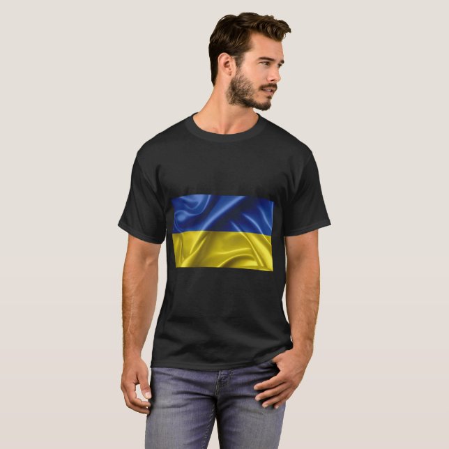 Camiseta Ucrânia Flag Colors T-Shirt (Frente Completa)