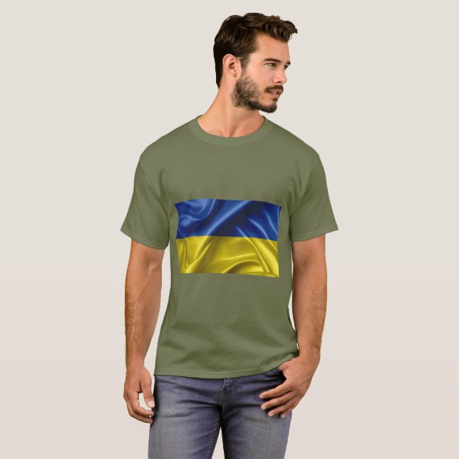 Camiseta Ucrânia Flag Colors T-Shirt (Frente Completa)