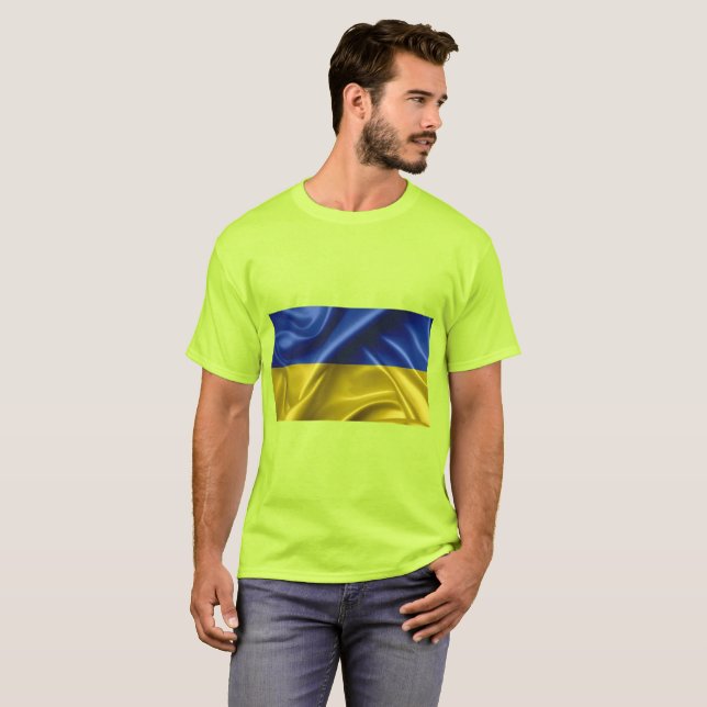 Camiseta Ucrânia Flag Colors T-Shirt (Frente Completa)