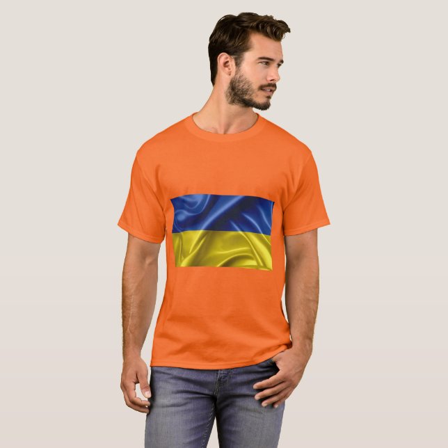 Camiseta Ucrânia Flag Colors T-Shirt (Frente Completa)