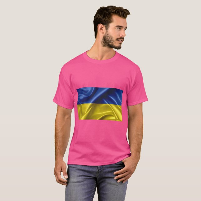 Camiseta Ucrânia Flag Colors T-Shirt (Frente Completa)