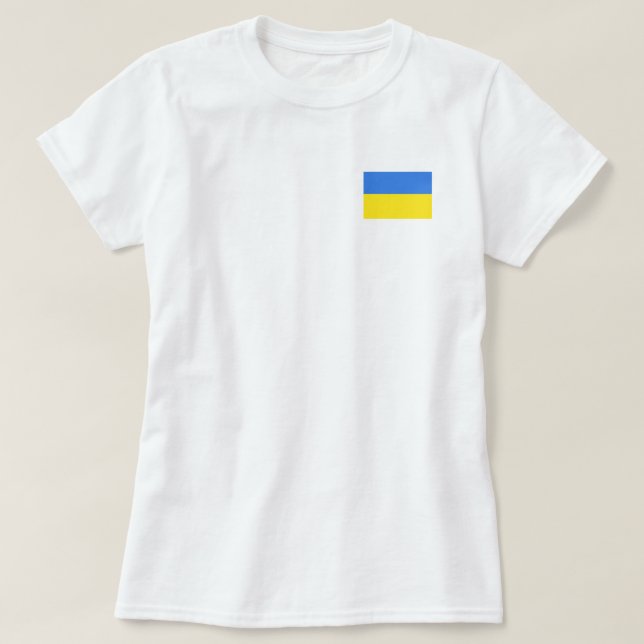 Camiseta Ucrânia Flag Freedom T-Shirt (Frente do Design)