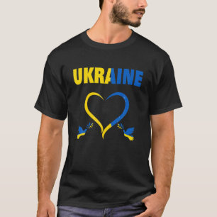 Camiseta Ucrânia Flag Heart Vintage Ucrânia Flag Ucranian