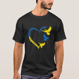 Camiseta Ucrânia Flag Heart Vintage Ucrânia Flag Ucraniano