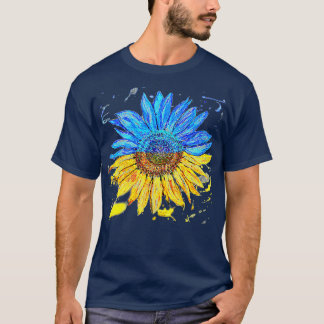 Camiseta Ucrânia Flag Sunflower Vintage