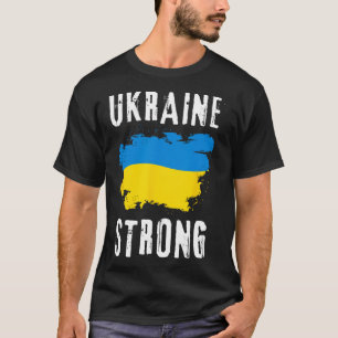 Camiseta Ucrânia Forte Orgulho da Bandeira Ucraniana Vintag