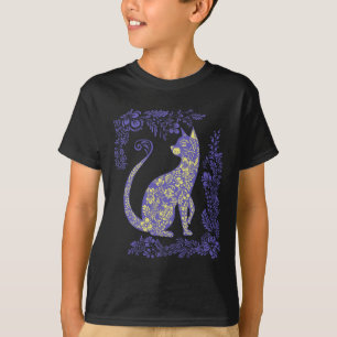 Camiseta Ucrânia Gato Fofo Floral Vintage Ucraniano Vyshyva