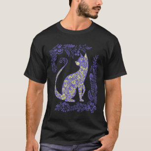 Camiseta Ucrânia Gato Fofo Floral Vintage Ucraniano Vyshyva