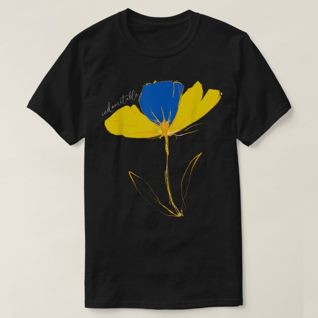 Camiseta Ucrânia "Indomável", Espírito Ucraniano Invencível (Frente do Design)