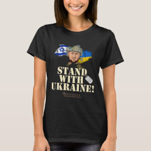 Camiseta Ucrânia Israel Volodymyr Zelenskyy Fique Com Ucrân