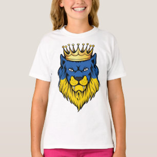 Camiseta Ucrânia Leão Rei Bandeira