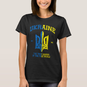 Camiseta Ucrânia Líder do Mundo Livre Vintage Ucrânia