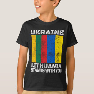 Camiseta Ucrânia Lituânia Fica Ao Seu Lado Suporte Lituano