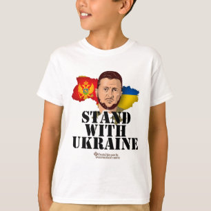 Camiseta Ucrânia Montenegro Volodymyr Zelenskyy Fique Com