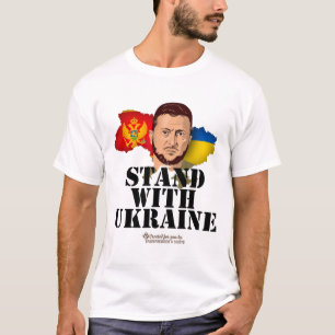 Camiseta Ucrânia Montenegro Volodymyr Zelenskyy Fique Com