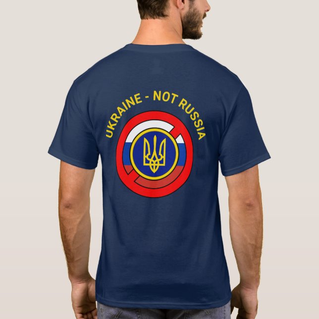 Camiseta Ucrânia - Não Rússia (Verso)