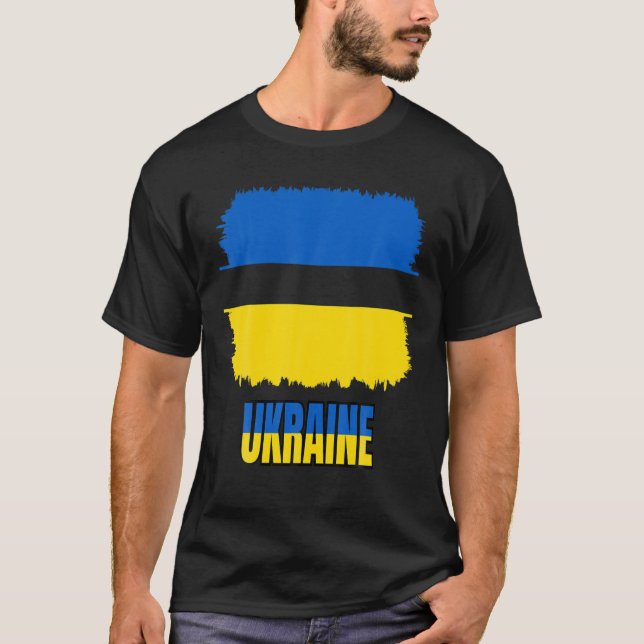 Camiseta Ucrânia: Paz Bandeira da Paz (Frente)