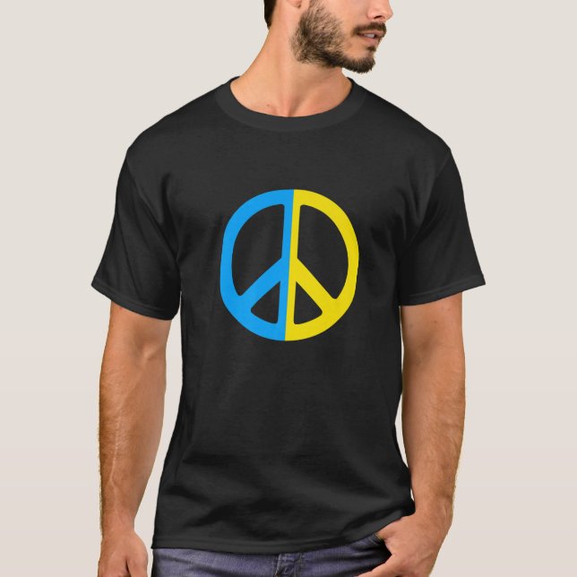Camiseta Ucrânia Paz I Stand Com A Ucrânia (Frente)