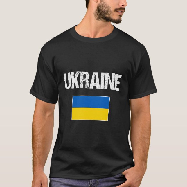 Camiseta Ucrânia Presente Bandeira Ucraniana (Frente)