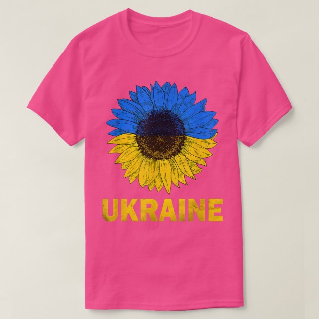 Camiseta Ucrânia Sunflower Ucraniano Paz Ucrânia Fla (Frente do Design)