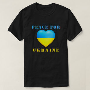 Camiseta Ucrânia T-Shirt Heart Ucraniano Flag Peace