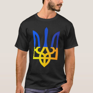 Camiseta Ucrânia Trident Símbolo Nacional Bandeira Ucranian