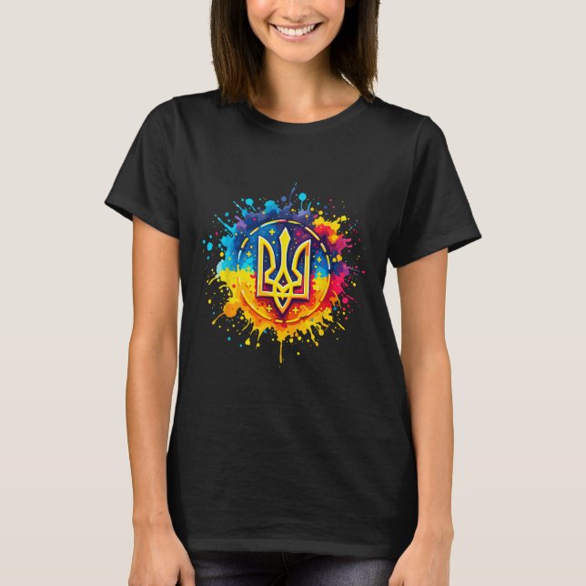 Camiseta Ucrânia Tryzub Tridente Ucraniano (Frente)