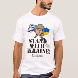 Camiseta Ucrânia Uruguai Bandeiras Zelenskyy Apoie A Ucrâni