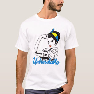 Camiseta Ucraniana T Women Girl Unquebrável Bandeira Ucrâ