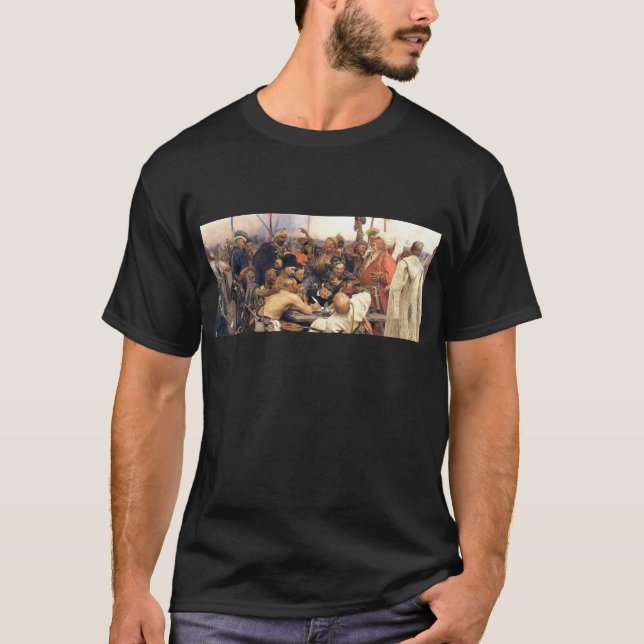 Camiseta Ucraniano Kozaky/Cossacks por Repin (Frente)