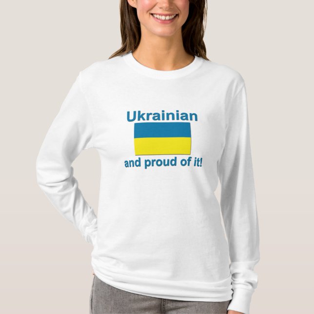 Camiseta Ucraniano orgulhoso (Frente)