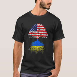 Camiseta Ucraniano Raízes Americanas Cultivam Tee Men Ucrân
